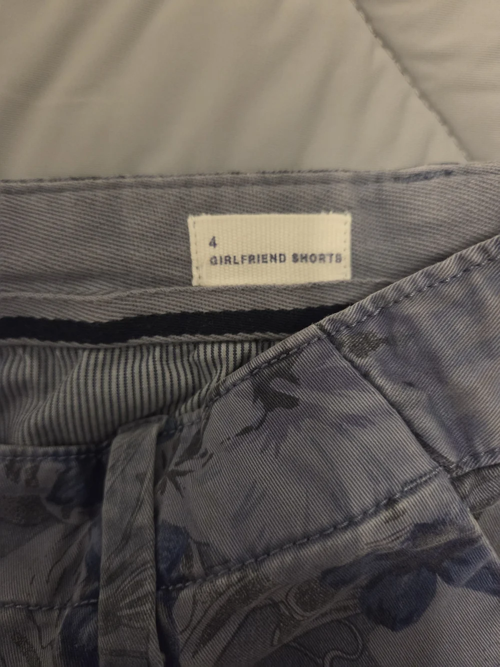 GAP Girlfriend Blue Floral Chino Shorts